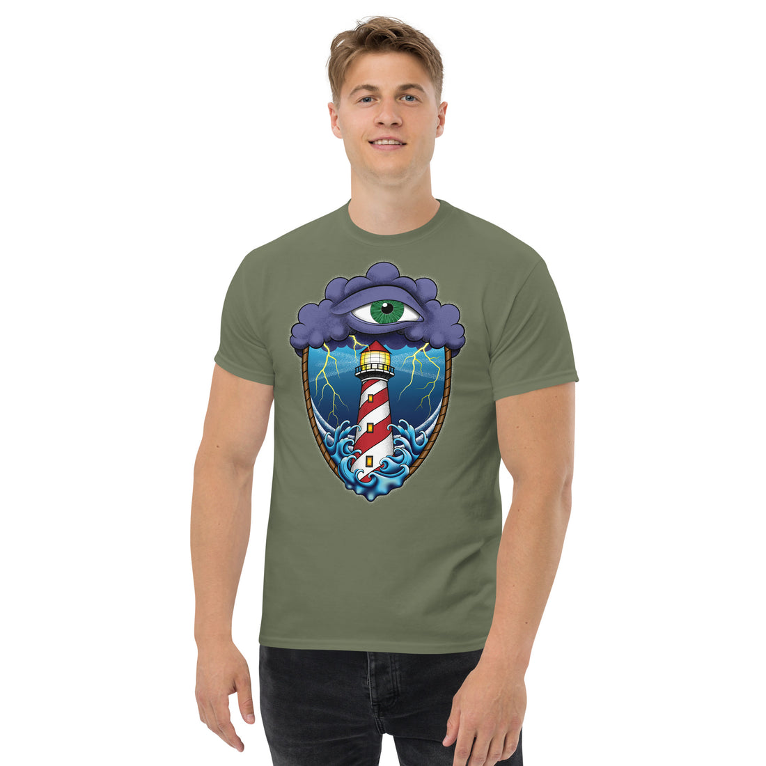 EYE OF THE STORM Men's Heavy Duty T-Shirt