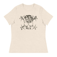 SKETCH SKULL Women's Relaxed Fit T-Shirt