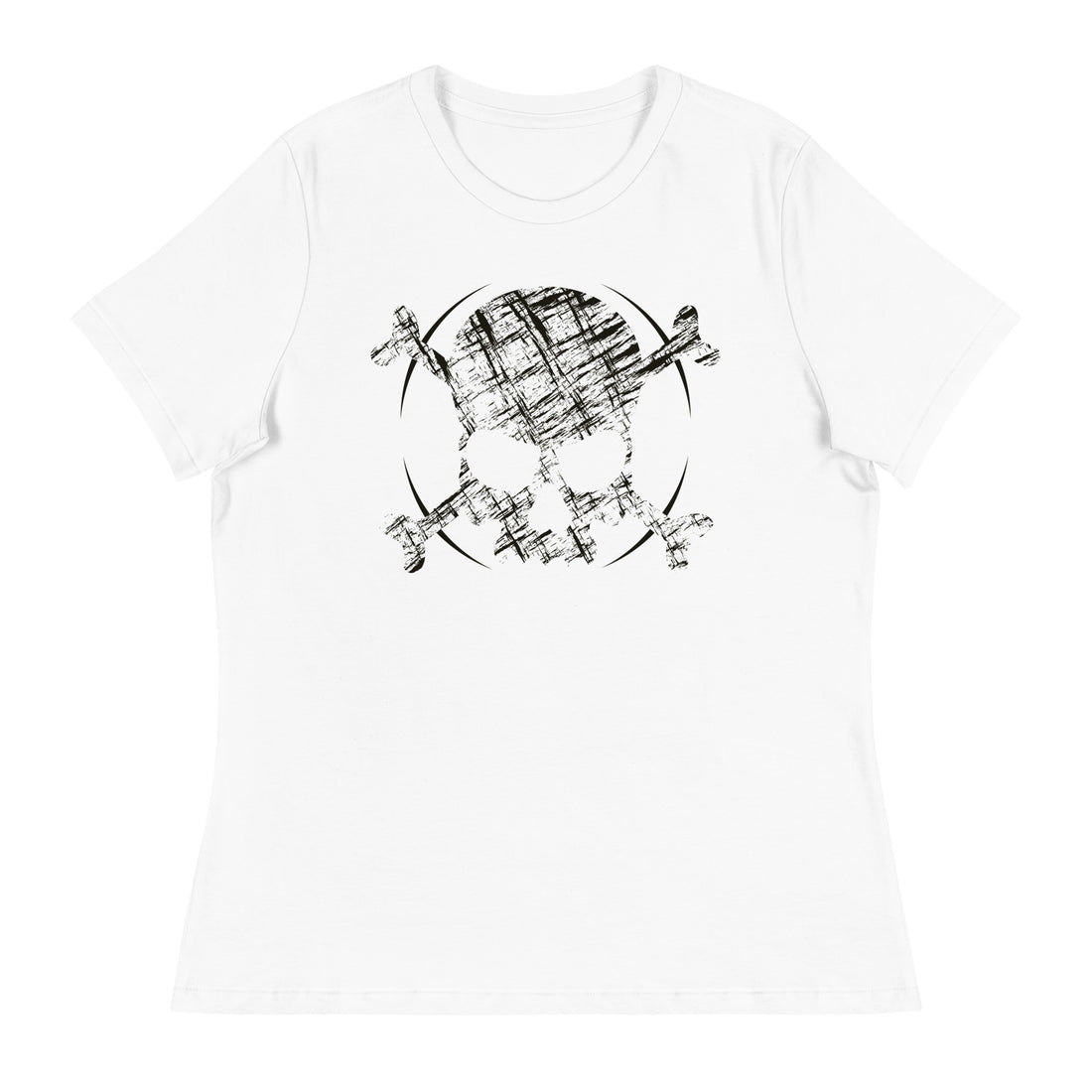 SKETCH SKULL Women's Relaxed Fit T-Shirt