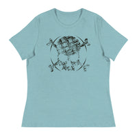 SKETCH SKULL Women's Relaxed Fit T-Shirt